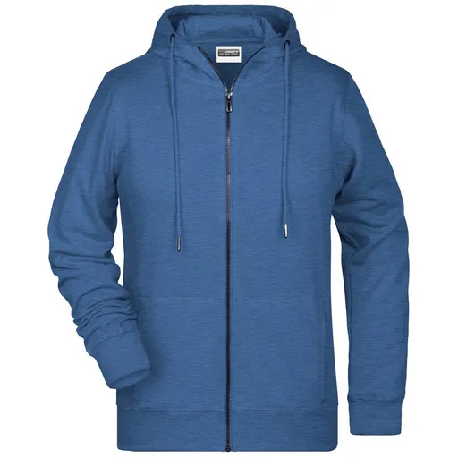 James & Nicholson (Daiber) Dámska mikina na zips z biobavlny 8025 - Svetlý džínsový melír | S