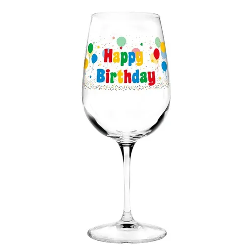 Pohár na víno Happy Birthday