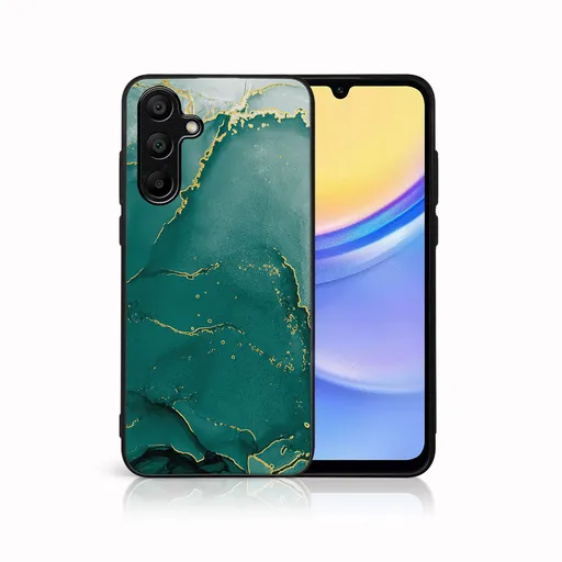 MY ART Ochranný kryt pre Samsung Galaxy A15 GREEN MARBLE (145)