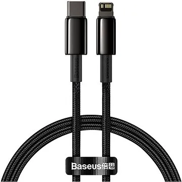 Baseus Tungsten Gold Fast Charging Data Cable Type-C to Lightning PD 20 W 1 m Black (CATLWJ-01)