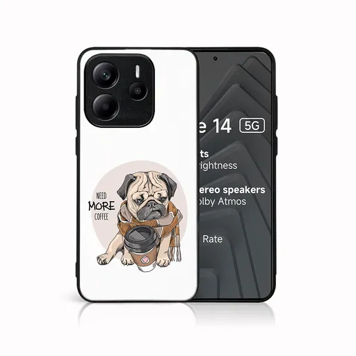 MY ART Ochranný kryt pre Xiaomi Redmi Note 14 5G MORE COFFEE (184)