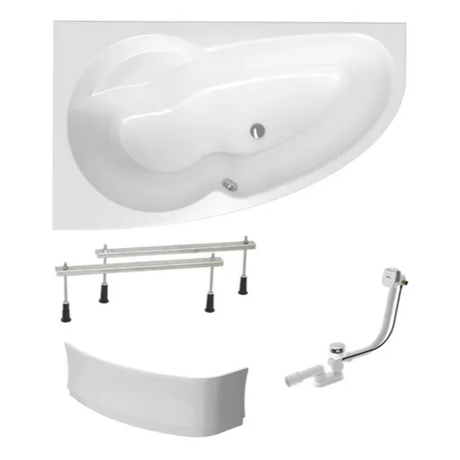 Asymetrická vaňa Laguna Luiza 140x95 cm akrylát ľavá SIKOLU1400LAPNP