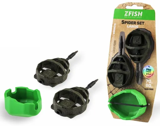 Zfish súprava method feeder spider large set 70 + 80 g + formička