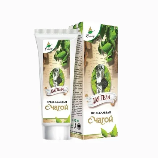 Čaga krém - balzam na hojenie jaziev, rôznych jamiek na tvári, pri psoriáze - Elixir - 75 ml