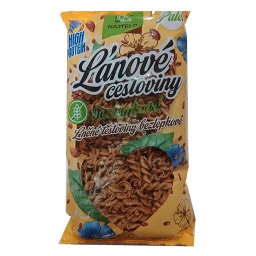 NAJTELO Ľanové cestoviny paleo žlté vretená bez lepku 250 g