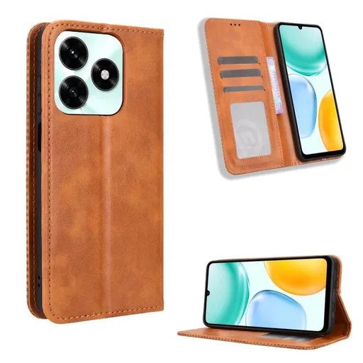 BUSINESS Peňaženkový kryt pre Honor X5c Plus hnedý