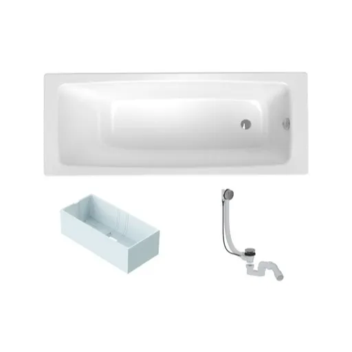 Obdĺžniková vaňa SAT Feel 150x70 cm smaltovaná oceľ ľavá aj pravá SATBVFEEL1501