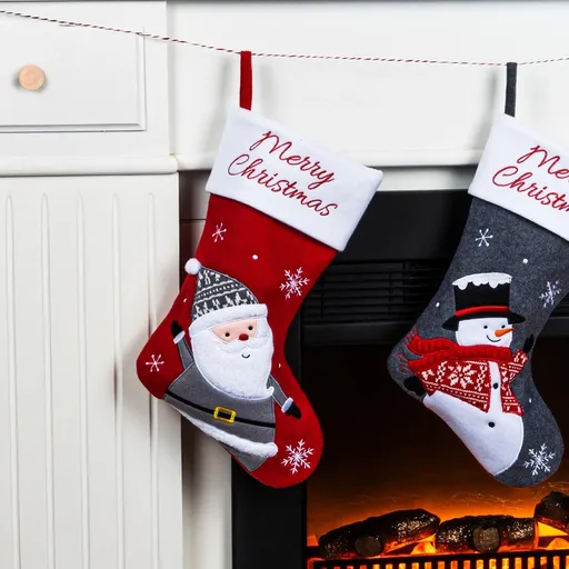 Haushalt international Vánoční punčocha Merry Christmas Santa, 45 cm