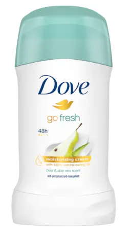 DOVE GO FRESH - Tuhý antiperspirant s vôňou hrušky a aloe vera 40 ml