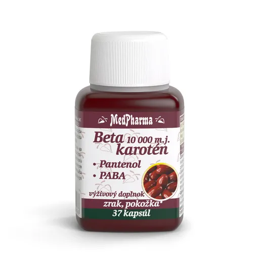 MEDPHARMA Beta karotén 10 000 m.j. pant. + PABA 37 kapsúl