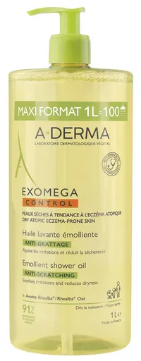 A-DERMA EXOMEGA CONTROL Sprchový olej pre suchú kožu so sklonom k atopii 1000ml