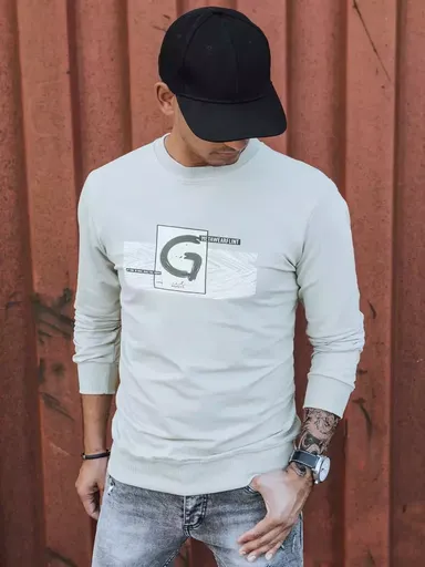 Pekná béžová mikina bez zapínania