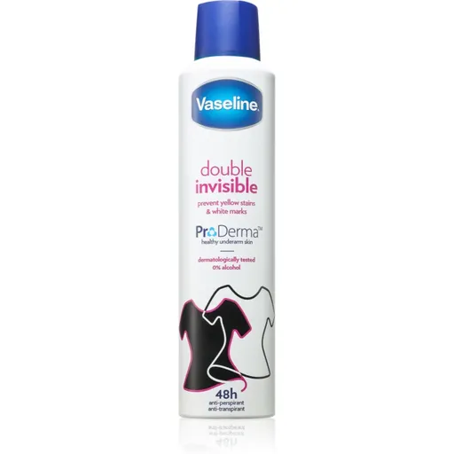 Vaseline Double Invisible Antiperspirant antiperspirant v spreji proti bielym škvrnám 250 ml