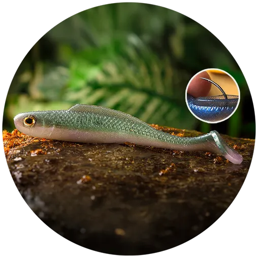 Redbass gumová nástraha ripper kicker ghost natur -xx 155 mm 23 g