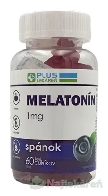 Plus Lekáreň Melatonín 1 mg želé cukríky čučoriedka 60 ks