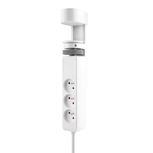 Solight 3z + USB A+C prenosné stolné zásuvky, 2m, biela, USB rýchlonabíjačka 20W PD