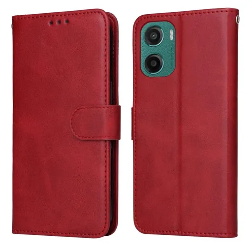 SMOOTH Peňaženkové puzdro pre Motorola Moto G05 / Moto E15 červené