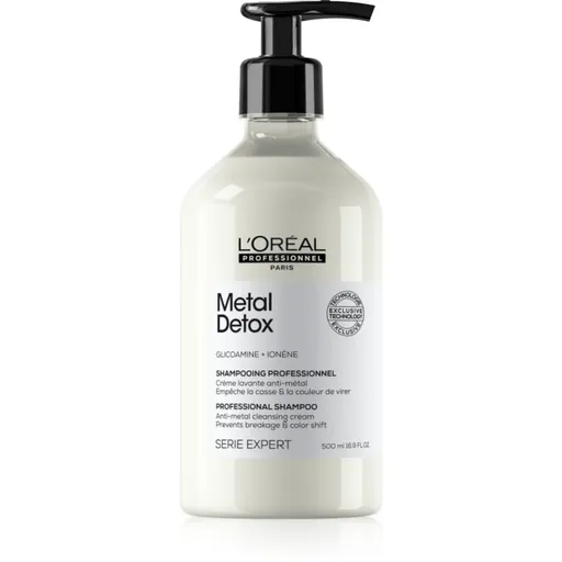 L’Oréal Professionnel Serie Expert Metal Detox hĺbkovo čistiaci šampón pre farbené a poškodené vlasy 500 ml