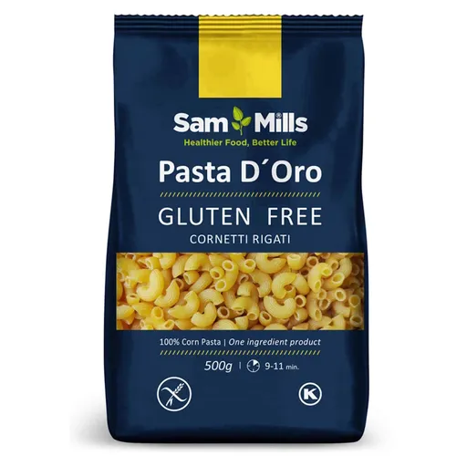 SAM MILLS Bezlepkové kukuričné cestoviny Kolienka 500 g