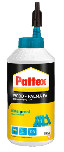 PATTEX WOOD SUPER 3 - Vodovzdorné disperzné lepidlo 0,25 kg
