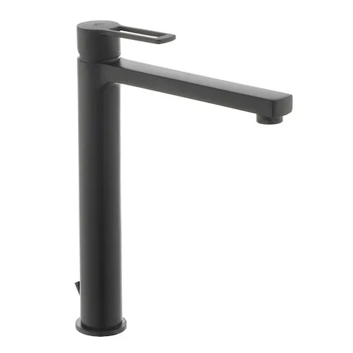 Paffoni Vallone vysoká umývadlová batéria ringo s výpusťou čierna RIN085NO