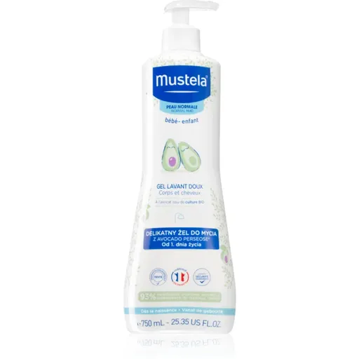 Mustela Bébé Bain čistiaci gél na vlasy a telo 750 ml