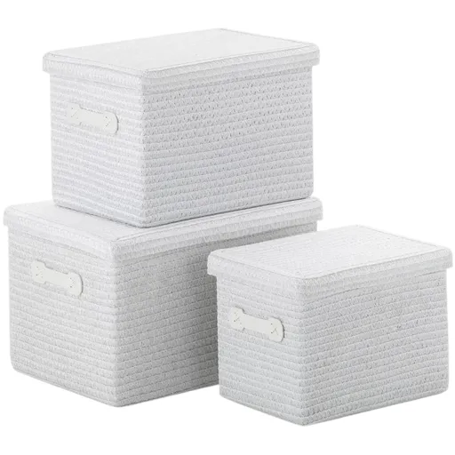 Kela 3-dielna sada úložných košov RIMOSSA, biela