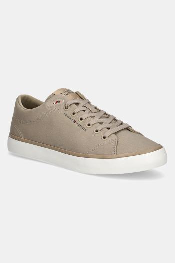 Tenisky Tommy Hilfiger TH HI VULC LOW CORE CANVAS béžová farba, FM0FM05396