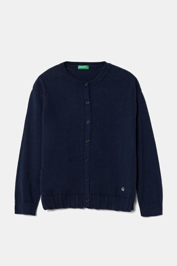 Detský bavlnený kardigan United Colors of Benetton tmavomodrá farba, tenký, 1098C500R