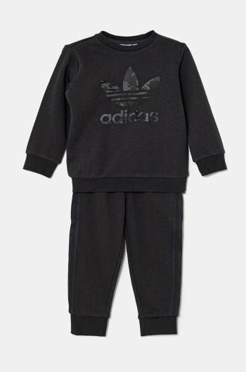 Detská tepláková súprava adidas Originals CREW SET šedá farba, IY1749