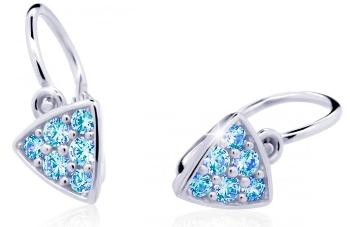 Cutie Jewellery Trblietavé detské náušnice z bieleho zlata C2207-10-X-2 svetlo modrá