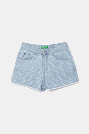 Detské rifľové krátke nohavice United Colors of Benetton jednofarebná, nastaviteľný pás 42P6C903W