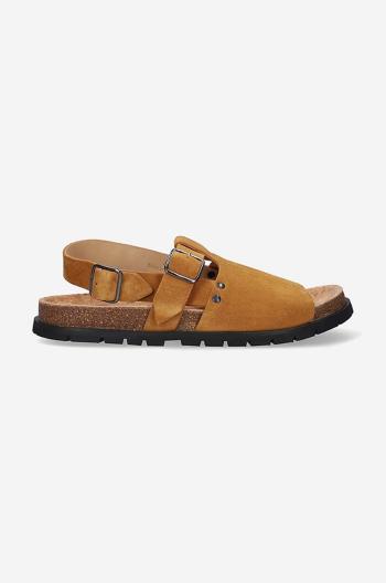 Semišové sandále A.P.C. Sandales Noe PXBAH-H51057 CARAMEL pánske, hnedá farba