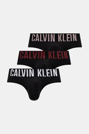 Slipy Calvin Klein Underwear 3-pak pánske, čierna farba, 000NB3610A