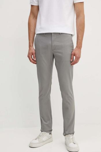 Nohavice Tommy Hilfiger pánske,béžová farba,priliehavé,MW0MW26619