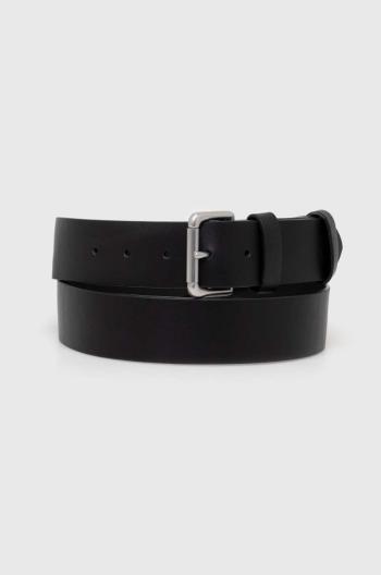 Kožený opasok Polo Ralph Lauren pánsky, čierna farba, 405899989