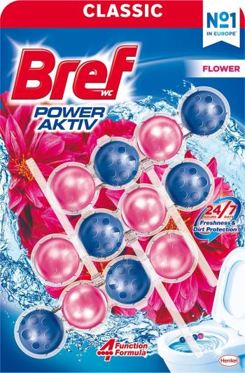 WC golyó BREF Power Aktiv Fresh Flower 3× 50 g