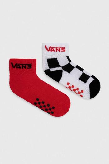 Detské ponožky Vans VN0A7PTC0PZ1 DROP V CLASSIC SOCK 2-pak červená farba