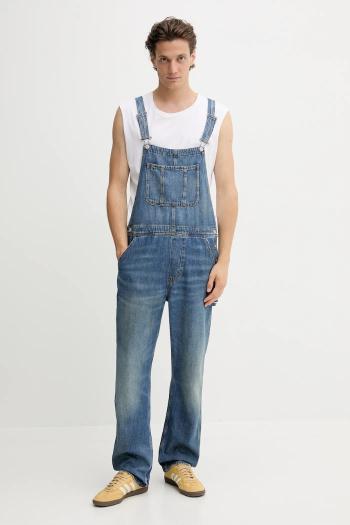 Rifľové nohavice na traky Tommy Jeans modrá farba, DM0DM21244