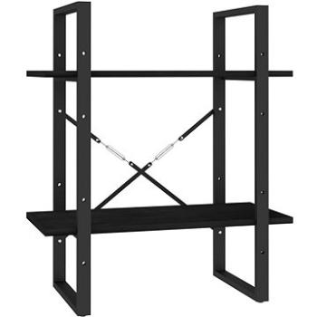 Shumee, s 2 policami čierna, 60 × 30 × 70 cm, masívna borovica, 806436