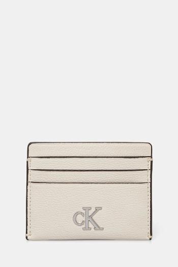 Puzdro na karty Calvin Klein Jeans béžová farba, LV04K1010G