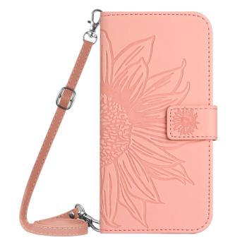 ART SUNFLOWER Peňaženkový obal so šnúrkou pre Xiaomi 15 ružový