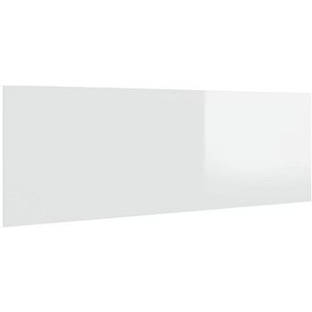 Shumee Nástenné čelo postele – lesklé biele, 240 × 1,5 × 80 cm, kompozitné drevo (811058)