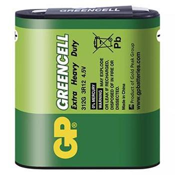 Batéria jednorazová zinkochloridová, knoflíková, 3R12, 4.5V, GP, fólia, 1-pack, Greencell