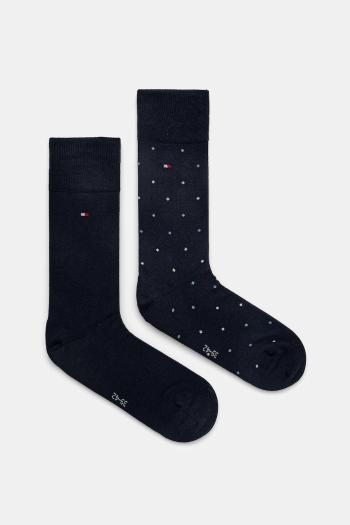 Ponožky Tommy Hilfiger 2-pak pánske, tmavomodrá farba, 701230780