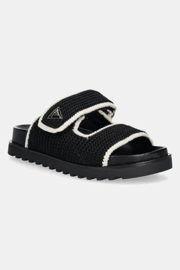 Šľapky Guess FADENNA dámske, čierna farba, FLJFDN FAB19