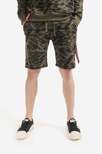 Šortky Alpha Industries X-Fit Cargo Short Camo 166301C.634-green, pánske, zelená farba