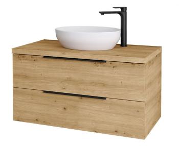 Kielle - Idolio Skrinka vrátane dosky pod umývadlo 100x54x50 cm, s výrezom, karamel 50024101