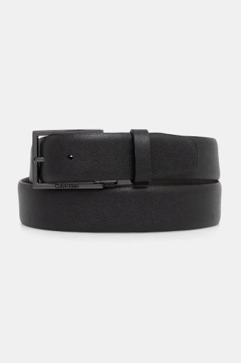 Obojstranný kožený opasok Calvin Klein pánsky, čierna farba, K50K512842