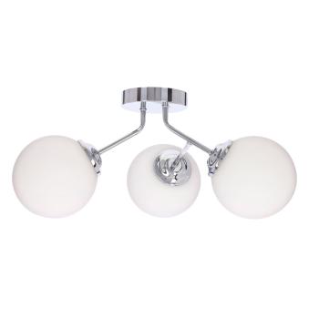 Nástenná lampa BELWEDER chrómová 3x40W E14 biele tienidlo